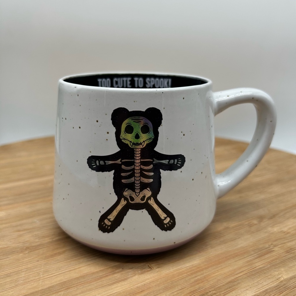 Too Cute To Spook Bear Skeleton Viral Tik Tok Coffee Mug Bones Halloween New